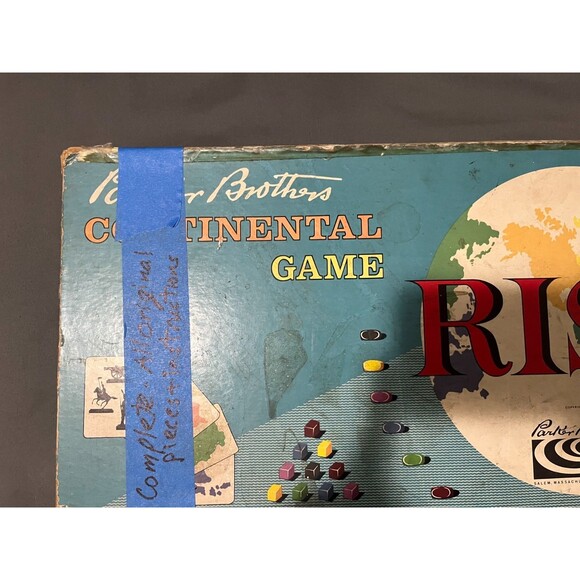 Risk Board Game Vintage Complete-1968/1959 Parker Bros USA  VINTAGE Complete Risk Parker Brothers Board Game 1959